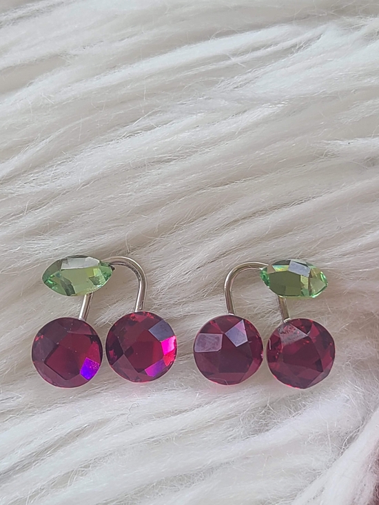 Swarovski Jewelry - Swarovski Crystal Cherry Post Earrings - Good Condition